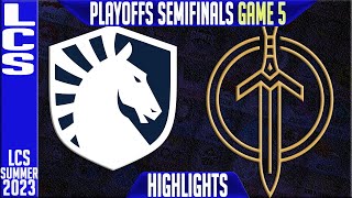 TL vs GG Highlights Game 5 | LCS Summer 2023 Playoffs Semifinals Team Liquid vs Golden Guardians G5