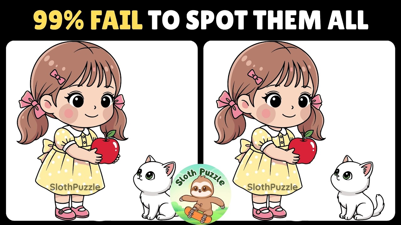 🦥 🧩 Spot 3 Differences | Test Your Sharp Eyes l EP 11 🧩