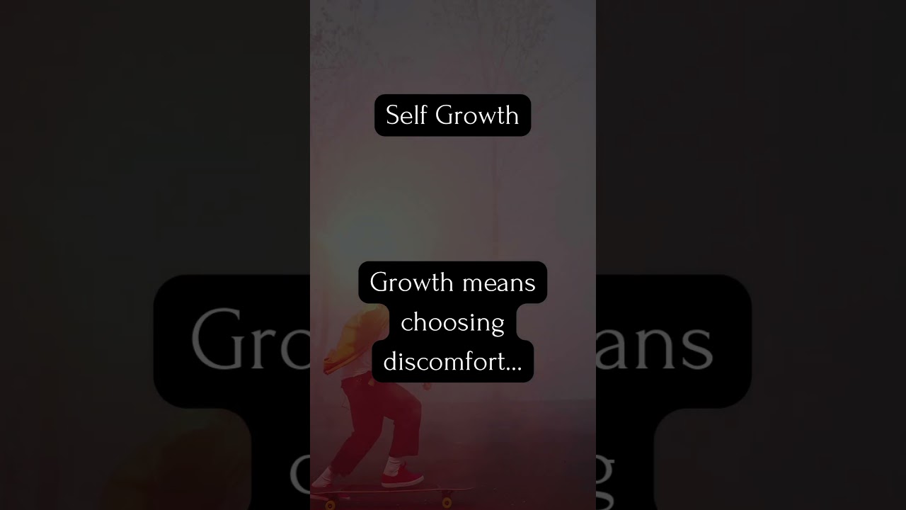 Growth means choosing discomfort... 