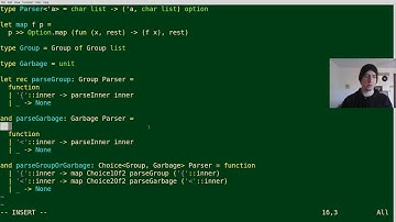 Advent of Code Day 9 Pt. 1 in F# (2017)