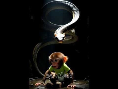 Monkey Monkey Confronts Huge Snake In The Depths Of The Pier Cat Cats Ai
