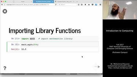 Intro to Computing 07- Library Functions, Variables, Intro to Errors (Urdu)