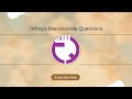 infosys pseudocode questions 2024