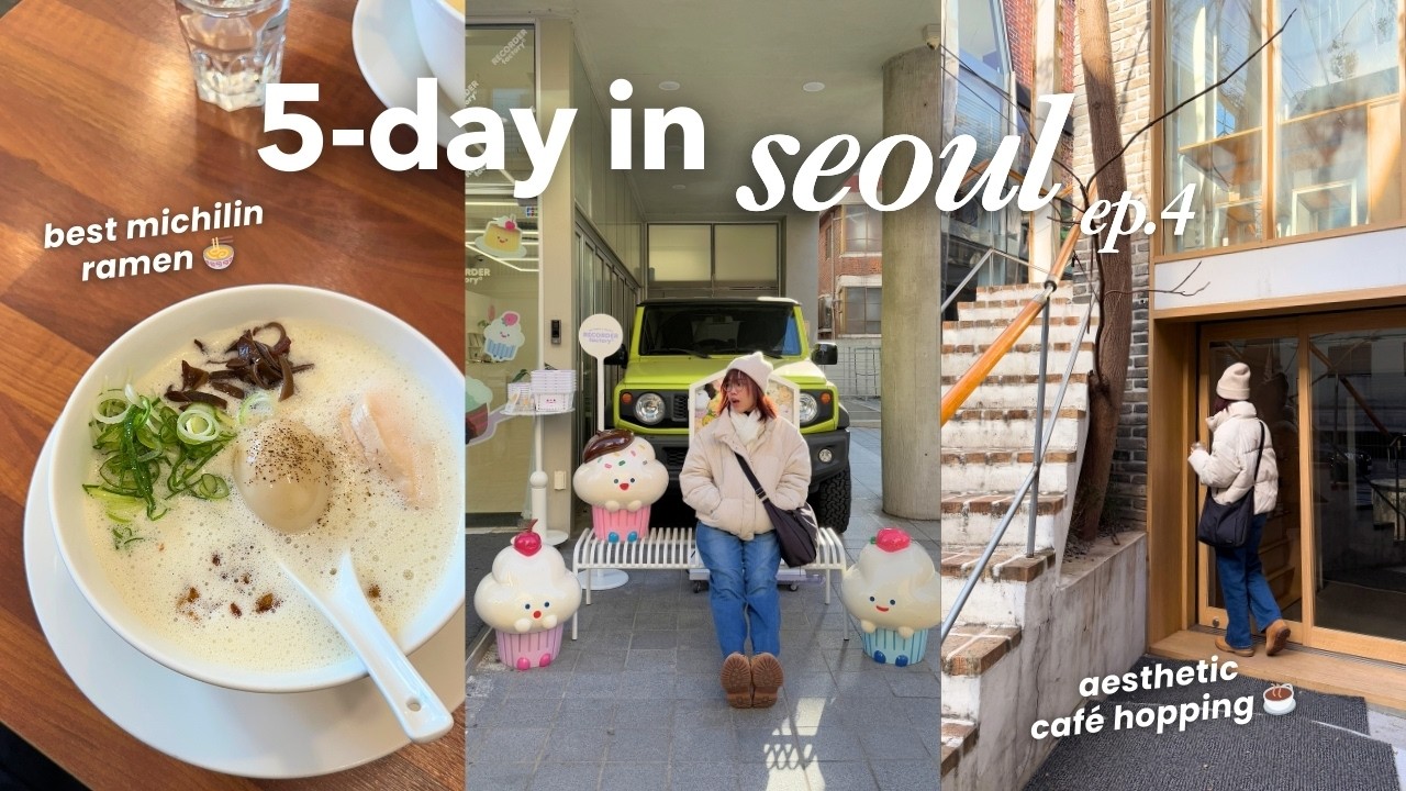 KOREA VLOG🇰🇷exploring seoul, aesthetic café hopping, best michelin ramen & bagel