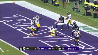 Steelers pick it off in the end zone!