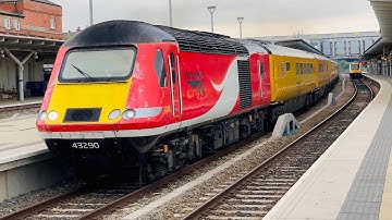 Network Rail HST Power Cars 43290+43299 At Derby From Derby R.T.C. To London Marylebone