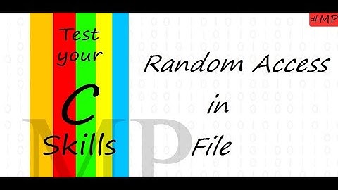 File in C #5: Random Access in File