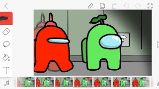 Flipaclip Among us Animation Tutorial (Finger Animation Process) screenshot 4