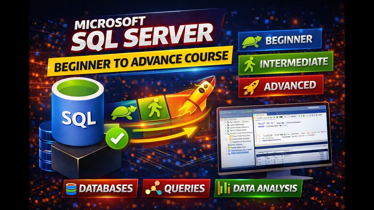 Microsoft SQL Server Complete Course | Beginner to Advanced #sqlserver ...