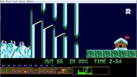 Lemmini - Lemmings Custom Level - Frosty Friday