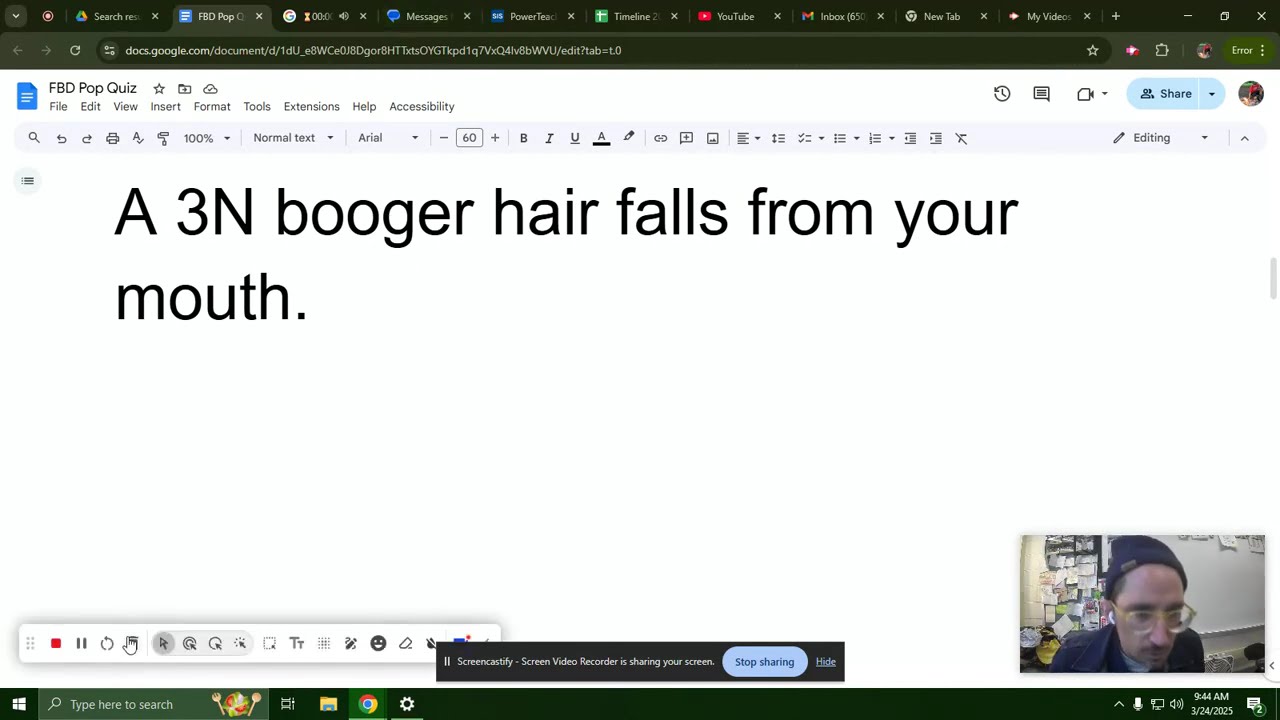 FBD Pop Quiz Practice Vid