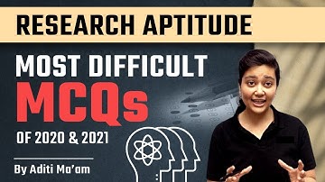 UGC NET 2022 | Research Aptitude | Most Difficult MCQs of 2020 & 2021 | Aditi Ma