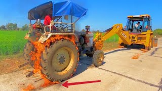 Eicher 242 Tractor Vs Jcb 3Dx Fire Experiment