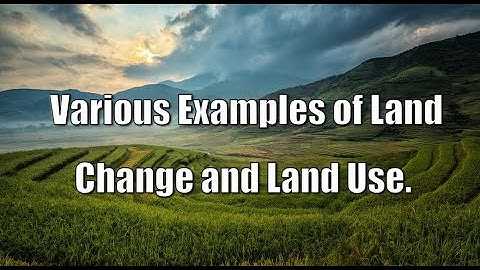 🌏 Various Examples of Land Change and Land Use🌎.