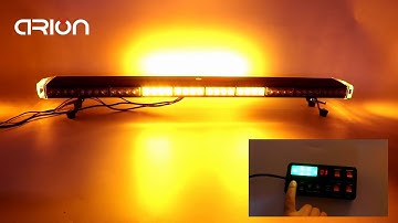 47" 86 LED Amber Emergency Warning Security Strobe Light Bar Back W/ BRAKE TURN Lights 40 Patterns