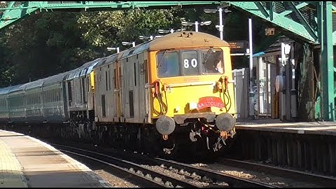 Triple header charter passing Sanderstead (73109 + 73212 + 66718) | 13/09/23