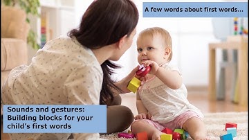 Sounds and Gestures: Building Blocks for your Child’s First Words
