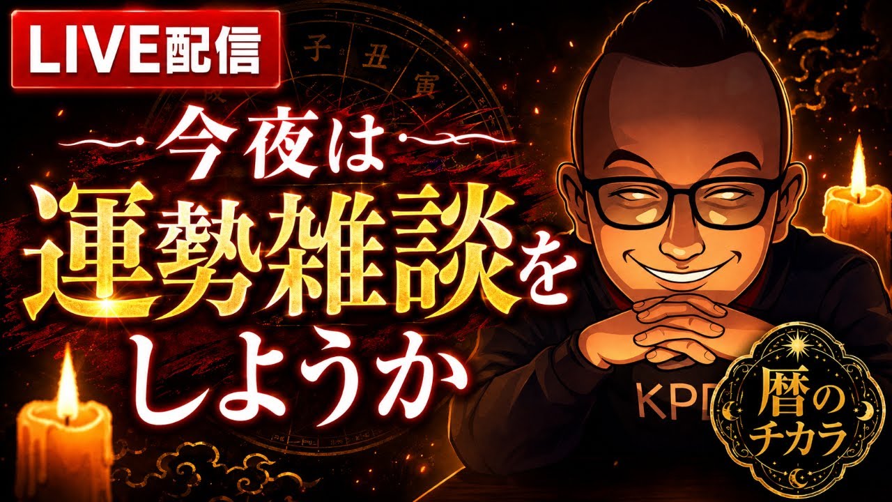 【暦のチカラ ライブ配信】今夜は運勢雑談をしようか