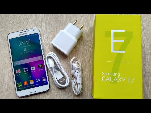 Samsung Galaxy E7 SM E700H Unboxing