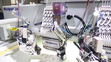 Richpeace embroidery machine with 3 colors bead and 8 colors sequin・ビーズ、シークイン刺しゅう