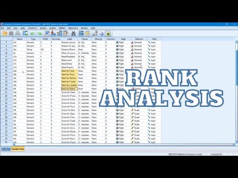 Rank Analysis in Excel