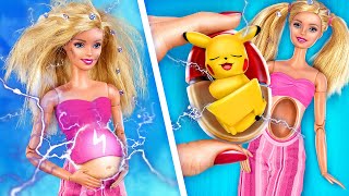 My Doll Is Pregnant with a Pokémon! We Build a Tiny House for Pikachu!