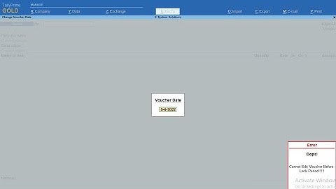 Tally Add On : Lock Period for Voucher Create & Edit in TallyPrime software.