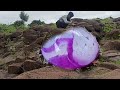unexpected gems crystal mining on the mountain rock ! gem mining | diamond hunter me