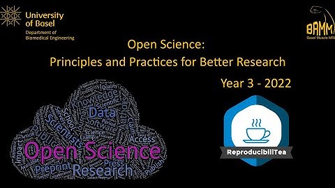 Open Science Basel Year 3 #1 - Cassandra Gould Van Praag