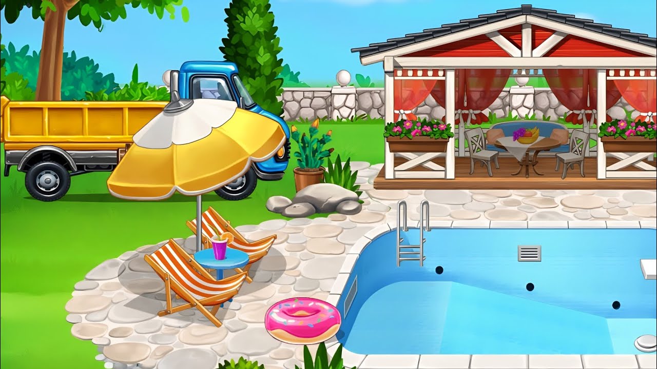 Kids Building a House & LearnConstruction Equipment for kids