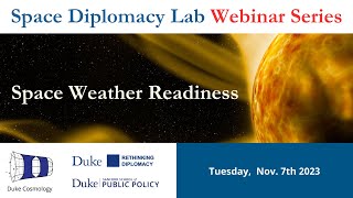 SDL Webinar: “Space Weather Readiness: Domestic and international risk mitigation strategies