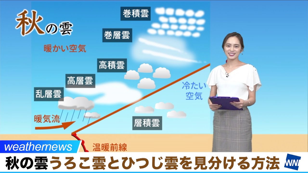 秋の雲 うろこ雲とひつじ雲を見分ける方法 Youtube