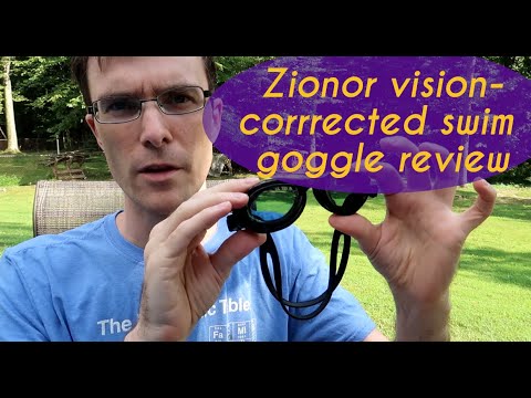 Amazon Review of ZIONOR vision-corrected swimming goggles, -3 diopter