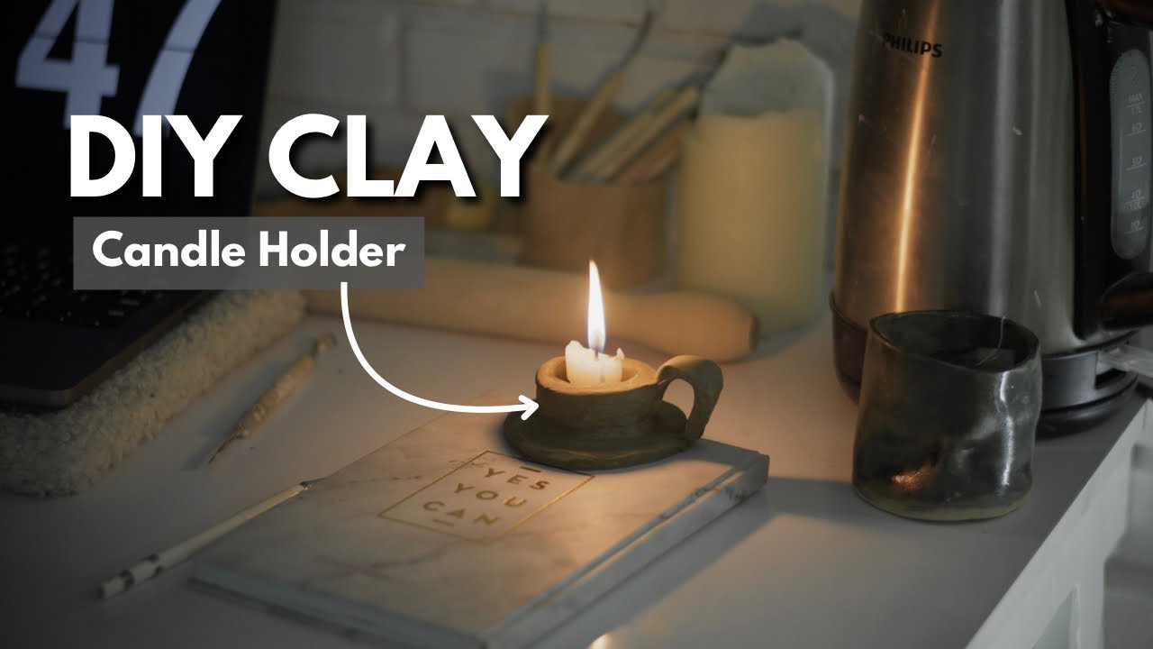 DIY Hand-Built Gift: Create Your Own Functional Ceramic Candle holder! No wheel needed.