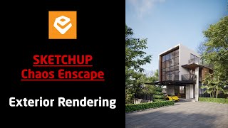 Enscape 3 For SketchUp | 009 Exterior Forest House Rendering With HDRI (Sky Box)