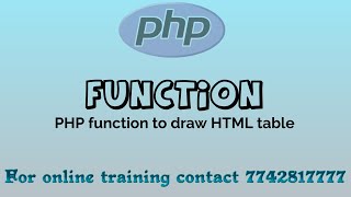 PHP function to draw HTML table in Hindi