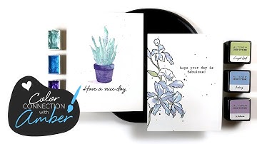 CAS One Layer Cards | Color Connection with Amber