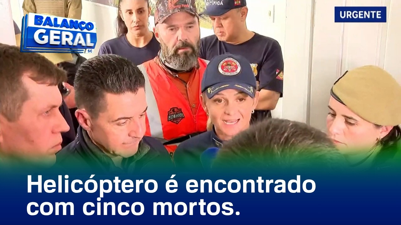 Helicóptero é encontrado com cinco pessoas sem vida