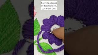 Hand Embroidery: Simple Flower Embroidery #shorts #shortvideo #embroideryshorts #short