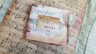 Altered Dollar Tree Composition Book. Vintage meets Shabby Chic. Part 23.