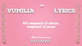 Rayvanny – Vumilia Official lyrics