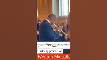 Thumbnail of When Wynton Marsalis got his birthday present #shorts #jazzlicks #trumpetsolo #trumpetplayer