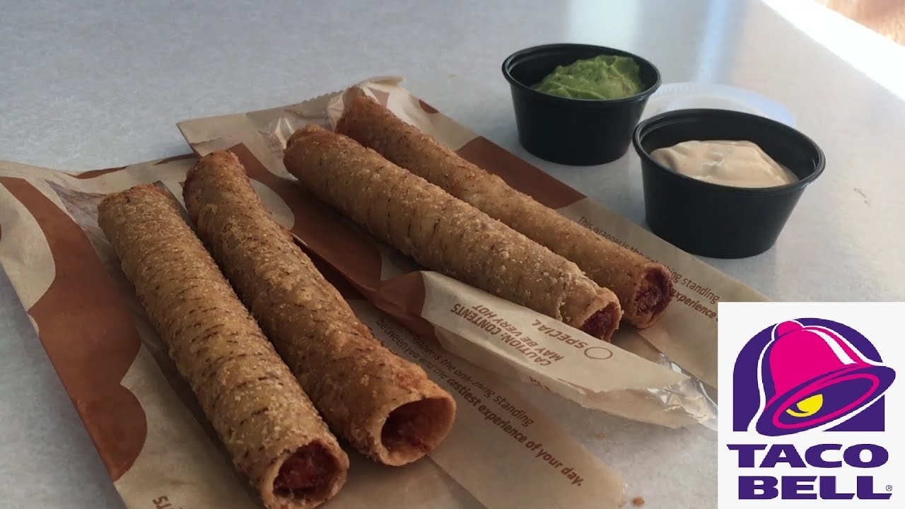 Review Taco Bell Rolled Chicken Tacos YouTube
