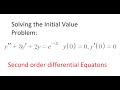 Solving Initial Value Problems, Second Order Differential Equations y''+3y'+2y=e^-x