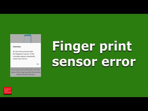 How to fix An error has occurred with finger print sensor. Restart your device