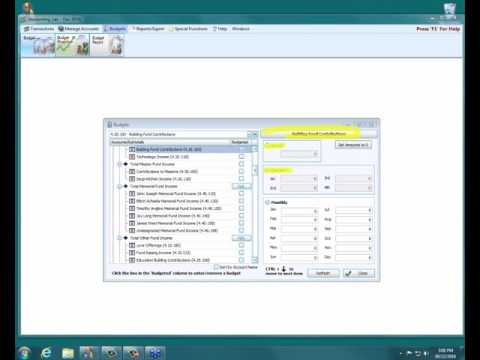 Church Windows v19 - Accounting: New Year Budget