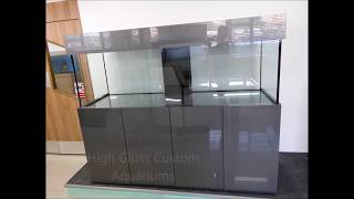 Marine and tropical High Gloss Acrylic finish cabinets from Custom fish tank manufacturer in the UK - Prime Aquariums Ltd.
