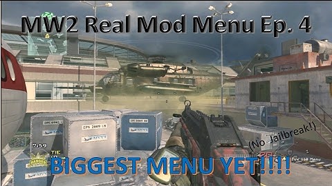 MW2 Real Mod Menu Ep. 4 BIGGEST MENU YET? (No Jailbreak)