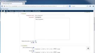 How to create an Assignment in iLearn 2.5 (A_1)