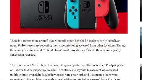 Nintendo switch ddos attacks up on the rise      Unlink paypal asap and set up 2fA